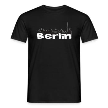 Skyline Berlin - Männer T-Shirt - Schwarz - Vorne - AI Model Male 178 light (178cm)