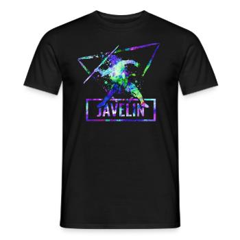 Javelin throw - Men's T-Shirt - black - Front - AI Model Male 178 light (178cm)