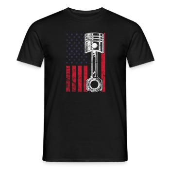 Automotive Mechanic USA - Men's T-Shirt - black - Front - AI Model Male 178 light (178cm)