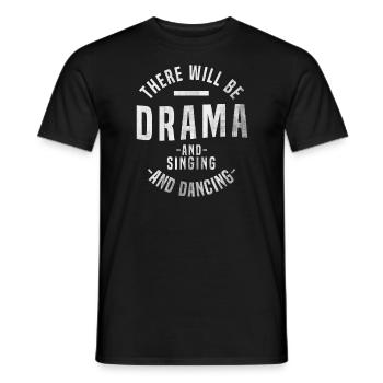 drama - Men's T-Shirt - black - Front - AI Model Male 178 light (178cm)