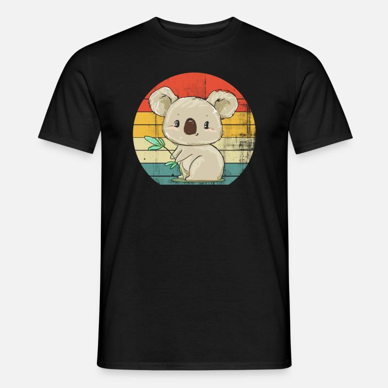 Koala-Zeichnung - Männer T-Shirt - Schwarz