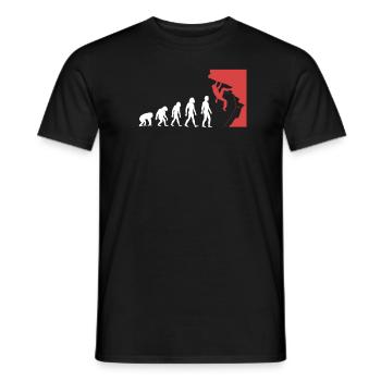 Klettern Evolution - Männer T-Shirt - Schwarz - Vorne - AI Model Male 178 light (178cm)