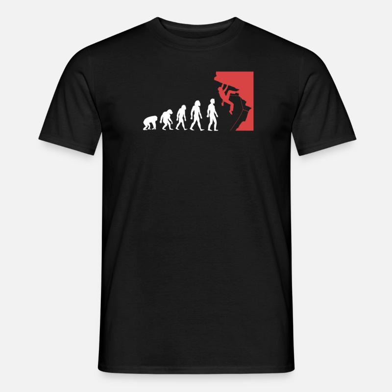 Klettern Evolution - Männer T-Shirt - Schwarz