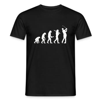 Evolution Golf - Männer T-Shirt - Schwarz - Vorne - AI Model Male 178 light (178cm)