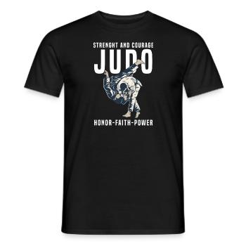 Judo fighter - Men's T-Shirt - black - Front - AI Model Male 178 light (178cm)