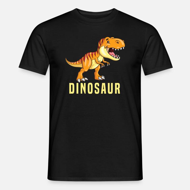 Dinosaurier - Männer T-Shirt - Schwarz