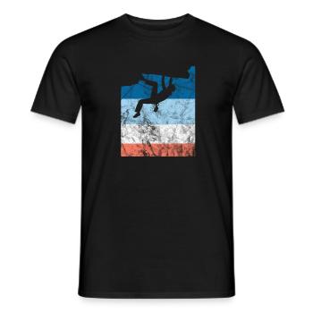 Cadeau d'alpinisme grimpeur d'escalade - T-shirt homme - noir - Devant - AI Model Male 178 light (178cm)