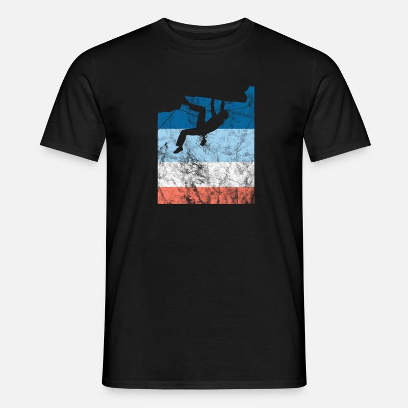 Klettern Bouldern Kletterer Bergsteigen Geschenk - Männer T-Shirt - Schwarz