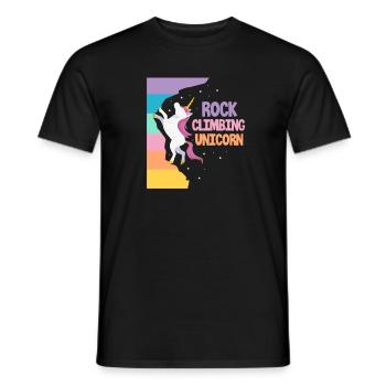 Licorne grimpante - T-shirt homme - noir - Devant - AI Model Male 178 light (178cm)