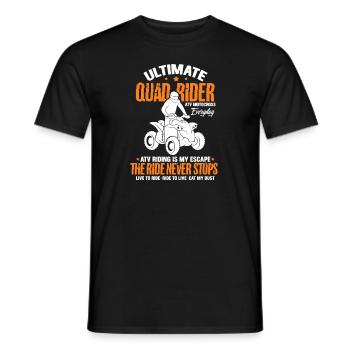 Quad - Männer T-Shirt - Schwarz - Vorne - AI Model Male 178 light (178cm)