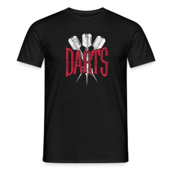 Dart Darts Bullseye Dartboard Dart Gift - Men's T-Shirt - black - Front - AI Model Male 178 light (178cm)