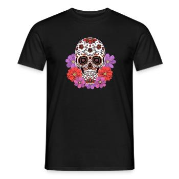 Dia De Los Muertos Totenkopf Mexiko Geschenk - Männer T-Shirt - Schwarz - Vorne - AI Model Male 178 light (178cm)