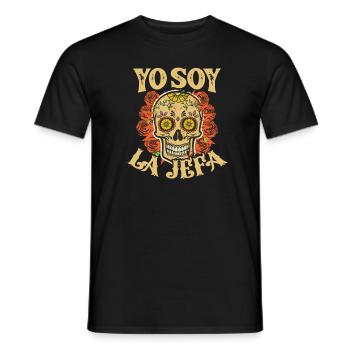 Dia De Los Muertos La Jefa - Männer T-Shirt - Schwarz - Vorne - AI Model Male 178 light (178cm)