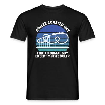 roller coaster guy - T-shirt homme - noir - Devant - AI Model Male 178 light (178cm)