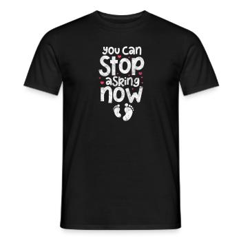 Grossesse Bébé Enceinte Ventre de bébé Cadeau - T-shirt homme - noir - Devant - AI Model Male 178 light (178cm)