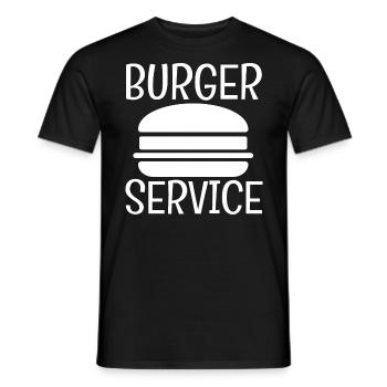 BURGER SERVICE - Männer T-Shirt - Schwarz - Vorne - AI Model Male 178 light (178cm)