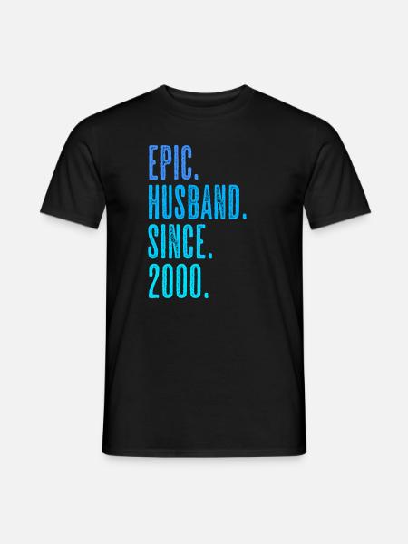 Epic husband since 2000 marriage wedding - Men's T-Shirt - black