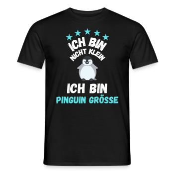 T-shirt für kleine Menschen Pinguin Spruch lustig - Männer T-Shirt - Schwarz - Vorne - AI Model Male 178 light (178cm)