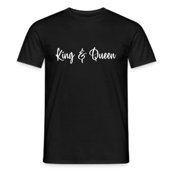 king & queen - Männer T-Shirt - Schwarz - Vorne - AI Model Male 178 light (178cm)