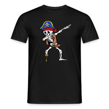 Dab Dance Skelett Pirat Geschenke Kostüm - Männer T-Shirt - Schwarz - Vorne - AI Model Male 178 light (178cm)
