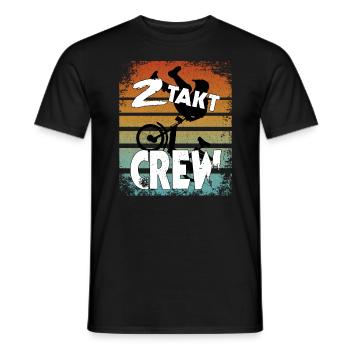 2 Beat Crew - fun Motif Moped Moped Scooter Friends - Men's T-Shirt - black - Front - AI Model Male 178 light (178cm)