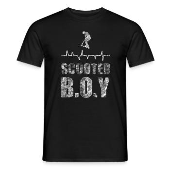 Stunt Scooter - Men's T-Shirt - black - Front - AI Model Male 178 light (178cm)