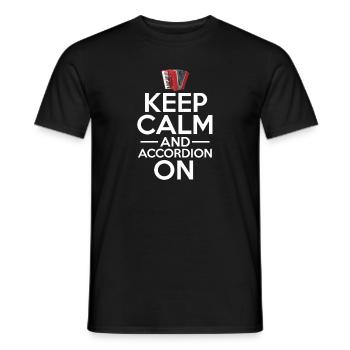 Accordéon - T-shirt homme - noir - Devant - AI Model Male 178 light (178cm)
