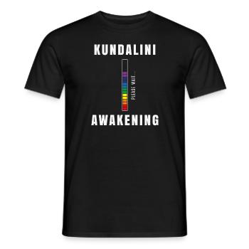 Kundalini awakening white - Tshirt éveil kundalini - T-shirt homme - noir - Devant - AI Model Male 178 light (178cm)