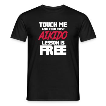 Aikido Martial Arts Martial Arts Fighter Gift - Men's T-Shirt - black - Front - AI Model Male 178 light (178cm)