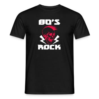 Années 80 Rock - T-shirt homme - noir - Devant - AI Model Male 178 light (178cm)
