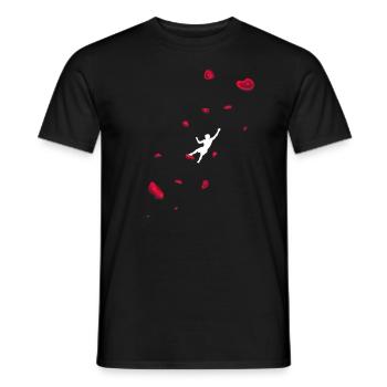Climbing Boulder wall Rock climbers Bouldering - Men's T-Shirt - black - Front - AI Model Male 178 light (178cm)