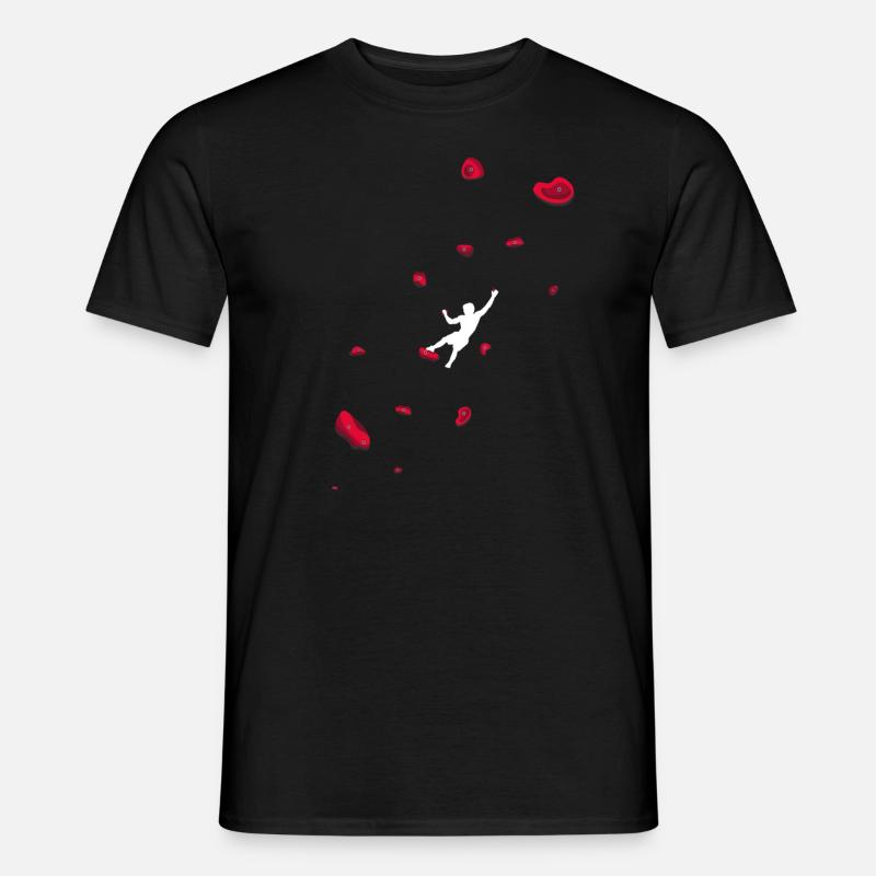 Klettern Boulderwand Felskletterer Bouldern - Männer T-Shirt - Schwarz