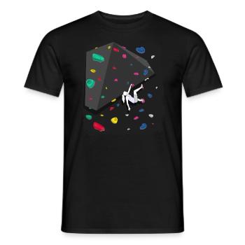 Climbing Boulder wall Rock climbers Bouldering - Men's T-Shirt - black - Front - AI Model Male 178 light (178cm)