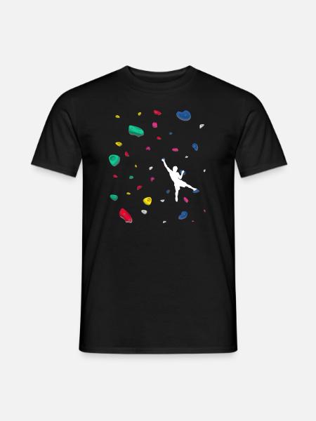 Climbing Boulder wall Rock climbers Bouldering - Men's T-Shirt - black