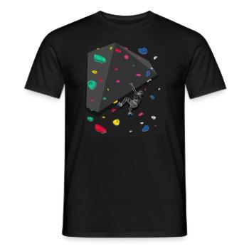 Climbing Boulder wall Rock climbers Bouldering - Men's T-Shirt - black - Front - AI Model Male 178 light (178cm)