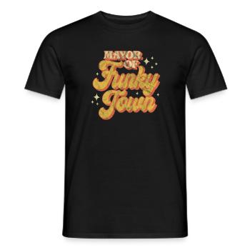 Funky - Men's T-Shirt - black - Front - AI Model Male 178 light (178cm)