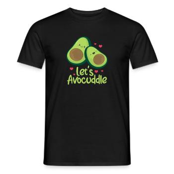 Avocado Liebe Avocuddle Valentinstag Geschenk - Männer T-Shirt - Schwarz - Vorne - AI Model Male 178 light (178cm)