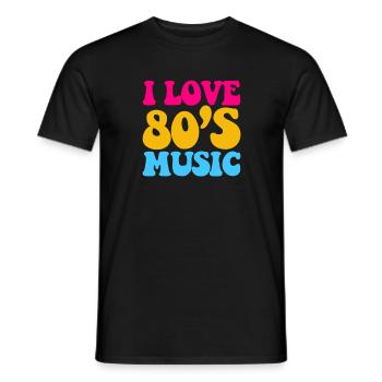 Années 80 - T-shirt homme - noir - Devant - AI Model Male 178 light (178cm)