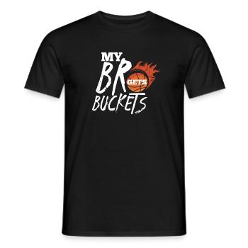 Basketball Bruder Schwester Basketballer Geschenk - Männer T-Shirt - Schwarz - Vorne - AI Model Male 178 light (178cm)