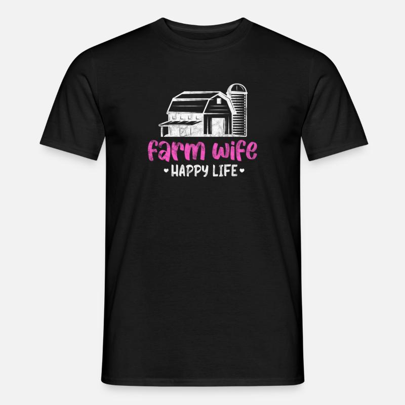 Landwirt Ehefrau - Männer T-Shirt - Schwarz