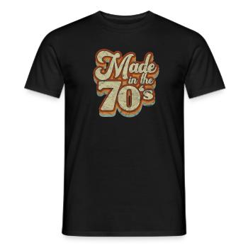 Années 70 - T-shirt homme - noir - Devant - AI Model Male 178 light (178cm)