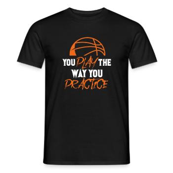 Basket basket-ball Sport Streetball Cadeau - T-shirt homme - noir - Devant - AI Model Male 178 light (178cm)
