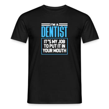Dentist Dentist Dentist Teeth Gift - Men's T-Shirt - black - Front - AI Model Male 178 light (178cm)