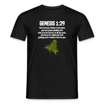 La religion du cannabis - T-shirt homme - noir - Devant - AI Model Male 178 light (178cm)
