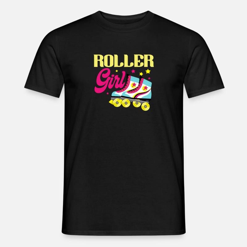 Rollschuhe - Männer T-Shirt - Schwarz