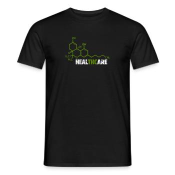 THC - T-shirt homme - noir - Devant - AI Model Male 178 light (178cm)
