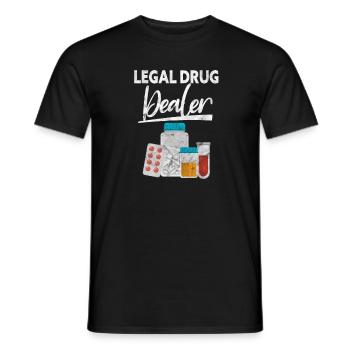Pharmacie - T-shirt homme - noir - Devant - AI Model Male 178 light (178cm)