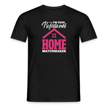 Real Estate Agent Real Estate Agent Gift - Men's T-Shirt - black - Front - AI Model Male 178 light (178cm)