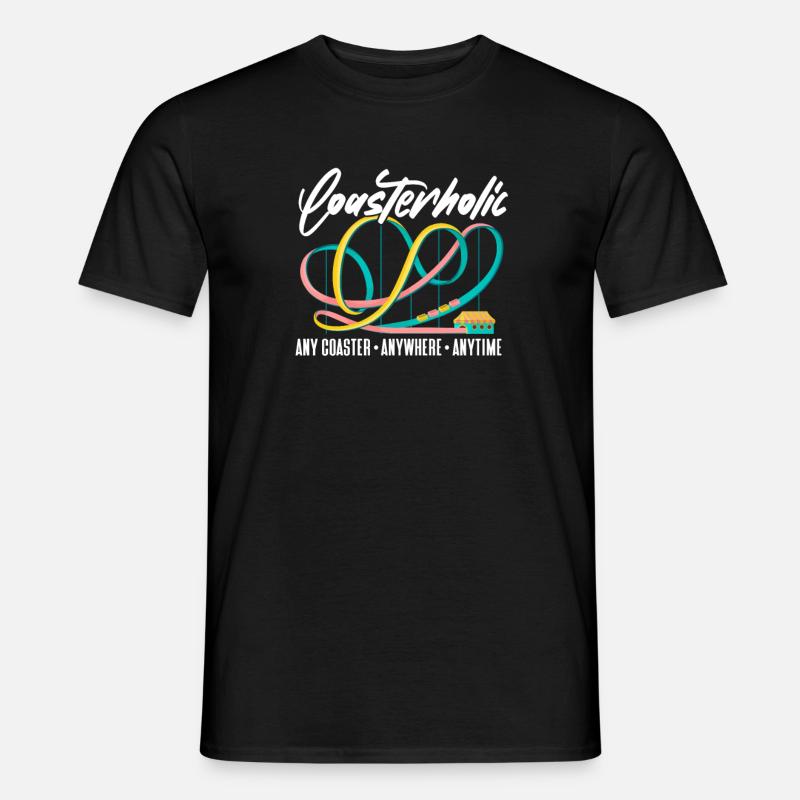 Achterbahn - Männer T-Shirt - Schwarz