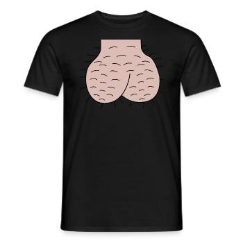 Behaarter Sack, Hoden Sex Eier - Männer T-Shirt - Schwarz - Vorne - AI Model Male 178 light (178cm)